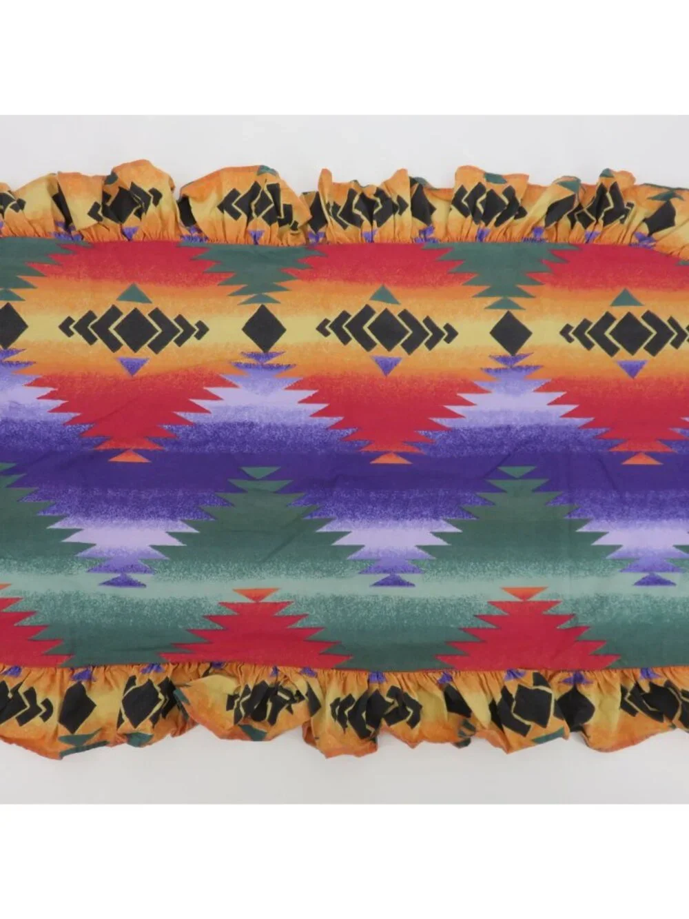 Ralph Lauren Canyon Bright Ruffle Rectangle Pillow Sham Southwestern Bedding VTG